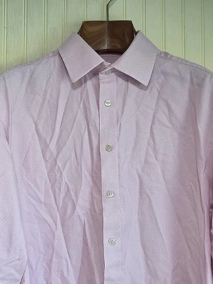Charles Tyrwhitt Shirt Mens 16.5 33 Pink Non Iron Classic Fit Dress Long Sleeve - Image 1 of 4