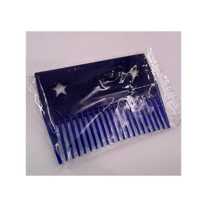 Estee Lauder Blue Plastic Comb Red Make Up Bag Travel New - Picture 1 of 5