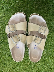 Birkenstock Arizona Weichbettung Unisex Sandalen hellbraun Gr. 38 7- 7 1/2 Beschreibung lesen - Bild 1 von 24