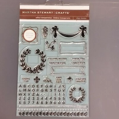 Juego de estampillas "Laureles" MARTHA STEWART M954101 "Estás invitado" invitación nuevo Foto 1 de 4