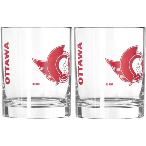 Ottawa Senators 14oz. Two-Pack Rocks Glass Set Cover