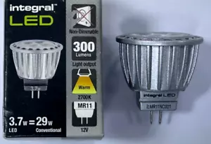 3.7W (=30W) MR11 Integral GU4 12V 2 Pin LED Reflector Spotlight 2700K Light Bulb - Picture 1 of 4