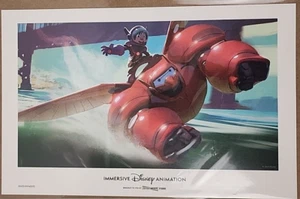 DISNEY ANIMATION Immersive Experience Print Poster 2023 Big Hero 6 NEW - Picture 1 of 8