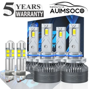 For Chevy K1500 Silverado 1990-1998 LED Headlight Fog Light Bulbs Xenon White 6x - Picture 1 of 13