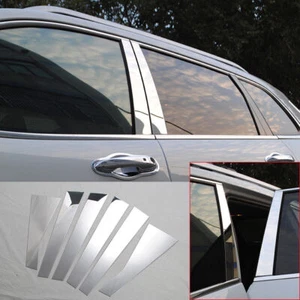 Chrome Pillar Posts For Jeep Cherokee 14-22 6pc Set Door Trim Mirror Cover Kit - Picture 1 of 8
