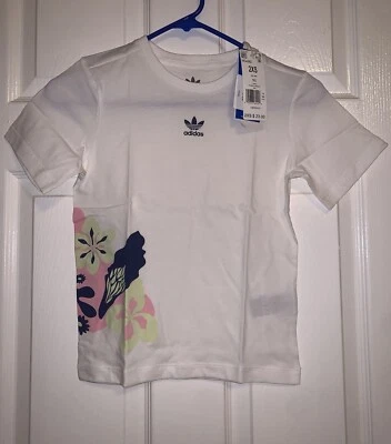 Adidas Originals London Floral T Shirt - Kids 2XS (5-6y) - Image 1 of 4
