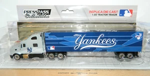 NEW YORK YANKEES NY 2012 BASEBALL Truck Tractor Trailer Gift toy MLB Blue in box - Picture 1 of 8