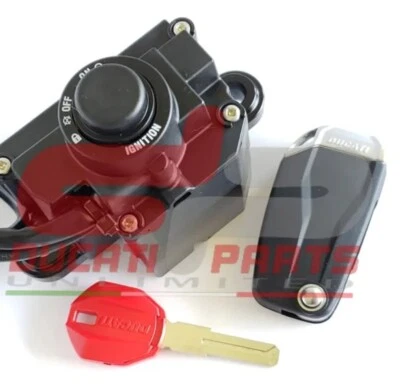 DUCATI DIAVEL 1260 and V4 GEN3 OEM HANDS FREE IGNITION 1 FOB and 1 RED KEY - Image 1 of 2
