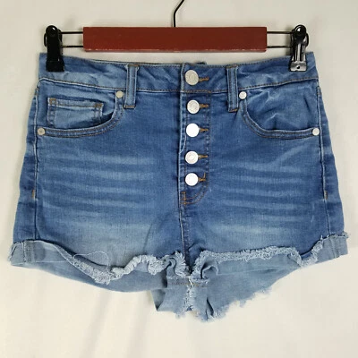 Refuge Denim Shorts Womens 6 Blue Jean High Rise Button Fly Medium Wash - Image 1 of 4