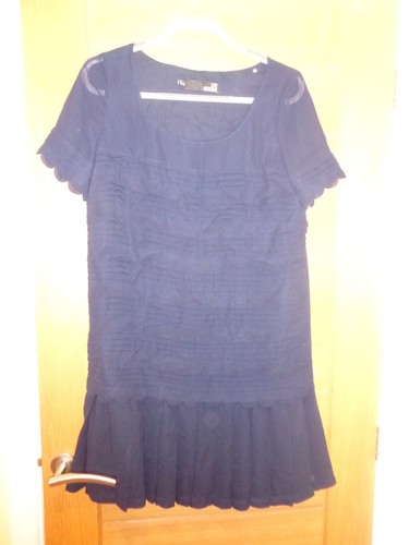 Abito al ginocchio Love Moschino marino maniche corte UK 12 US 8