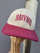 Harvard Baseball Cap Cotton Adjustable Khaki & Burgundy Made in USA by Legacy
