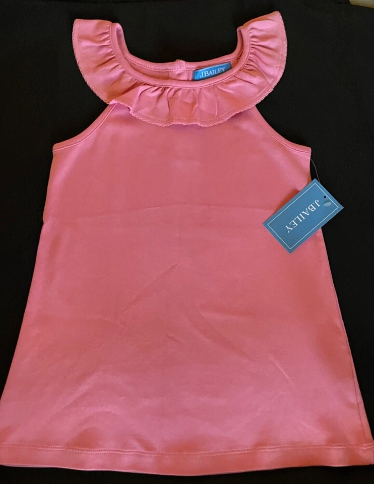 BAILEY BOYS Ruffle Top -Med Pink - NWT Girls 10 - Imagem 1 de 1