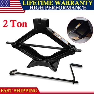 2 Ton Scissor Jack Handle Crank Car Van Garage Tire Change Lifting Tool Car Jack - Picture 1 of 12