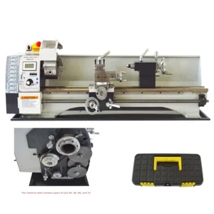 WM210V Metric Precision Metal Bench Lathe 8"*24" 1100W 110V Brushless Motor - Picture 1 of 20