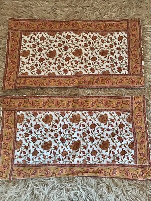 Fundas de almohada Sonoma (2) solapas Provenza francesa. "Algodón floral marrón King 34""x19""" Foto 1 de 4