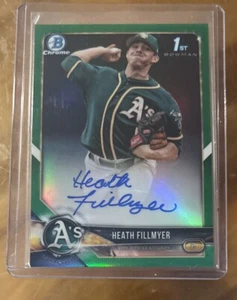 2018 Bowman Chrome Prospect Heath Fillmyer Green Refractor Auto #32/99 Royals SP - Picture 1 of 2