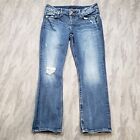 Silver Jeans Womens 30x22 1/2 Blue Elyse Capri Medium Wash Denim Stretch