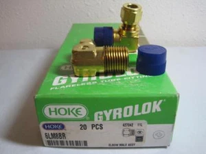 HOKE GYROLOK 6LM8BR STECKERBOGEN 3/8 ROHR X 1/2 MPT MESSING NEU IN BOX MENGE 20 - Bild 1 von 1