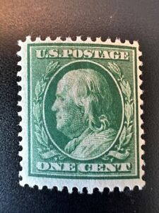 US Scott 357, MNH, 1 cent Franklin Bluish Gray Paper perf 12