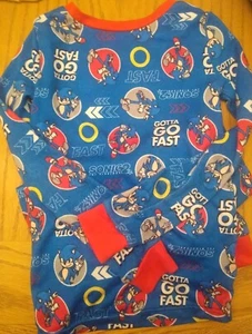 Vintage Size 6 Sonic2 Hedgehog Two Piece Pajamas - Picture 1 of 6