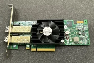 HP EMULEX LPE16002 DUAL PORT 16Gbps SFP+ PCIe FIBRE ADAPTER 0F3VJ6 w/2 SFP - Picture 1 of 4