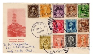 #704-15 Washington Bicentennial Set on One FDC - Planty #22 Gorham - Picture 1 of 2