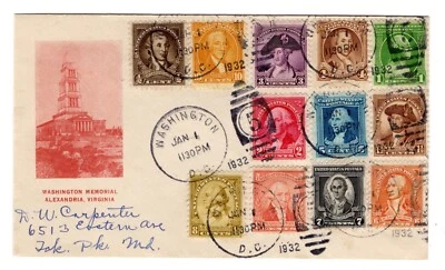 #704-15 Washington Bicentennial Set on One FDC - Planty #22 Gorham - Image 1 of 2