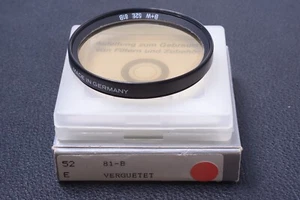 ✅ B & W SCHNEIDER 52MM 81B FILTER GENUINE LENS OR CAMERA SCREW W/ KEEPER 97-2 - Picture 1 of 2