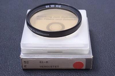 ✅ B & W SCHNEIDER 52MM 81B FILTER GENUINE LENS OR CAMERA SCREW W/ KEEPER 97-2 - Image 1 of 2