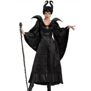 Halloween Costume Womens Maleficent Fancy Dress Evil Witch Cosplay PartyOutfits扌 - Picture 1 of 8