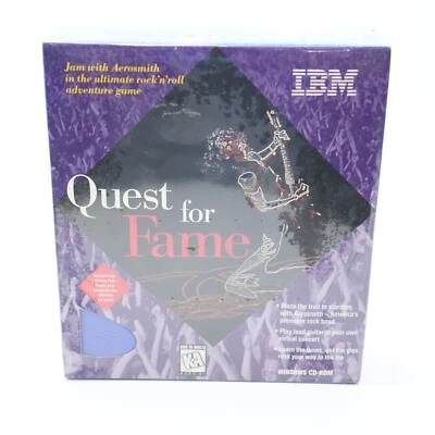 NEW Quest For Fame IBM PC Aerosmith Electronic Virtual Music Entertainment 1995 - Image 1 of 4