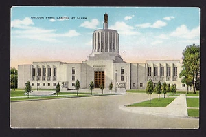 c1940 neue Deko Architektur Oregon State Capitol Gebäude in Salem Postkarte - Bild 1 von 2