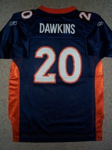 REEBOK Denver Broncos BRIAN DAWKINS nfl Jersey YOUTH KIDS BOYS (L-LG-LARGE) - Picture 1 of 3