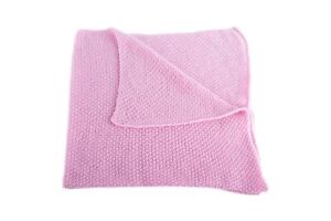 Girls Super Soft 100% Cashmere Baby Blanket - 'Baby Pink' - Hand Made in Scot...