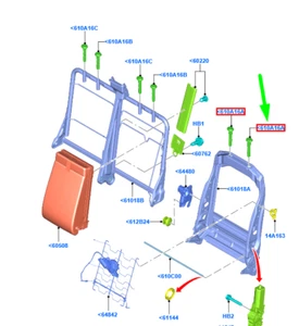 FORD TRANSIT MK4 Front Single Seat Headrest Guide Sleeve 1815995 NEW GENUINE - Picture 1 of 3