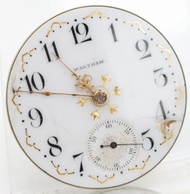 WALTHAM 9277535, 15j GRADE 820, 18s FANCY DIAL POCKET WATCH MOVEMENT (A2) - Image 1 of 3