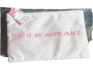  Bolsa de viaje Benefit Pink Is My Happy Place marca maquillaje plano cuidado de la piel rosa  - Imagen 1 de 6