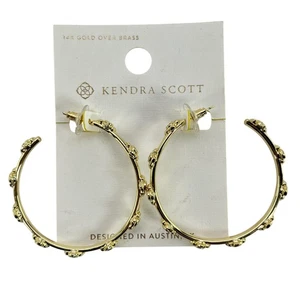 Kendra Scott 14K Gold über Messing Ohrstecker Creolen Damen Neu auf Karton Gold - Bild 1 von 5