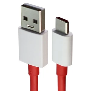 OnePlus (3.3-Ft) 1m USB to USB-C Charge and Sync Warp Cable - Red/White (D287) - Picture 1 of 3