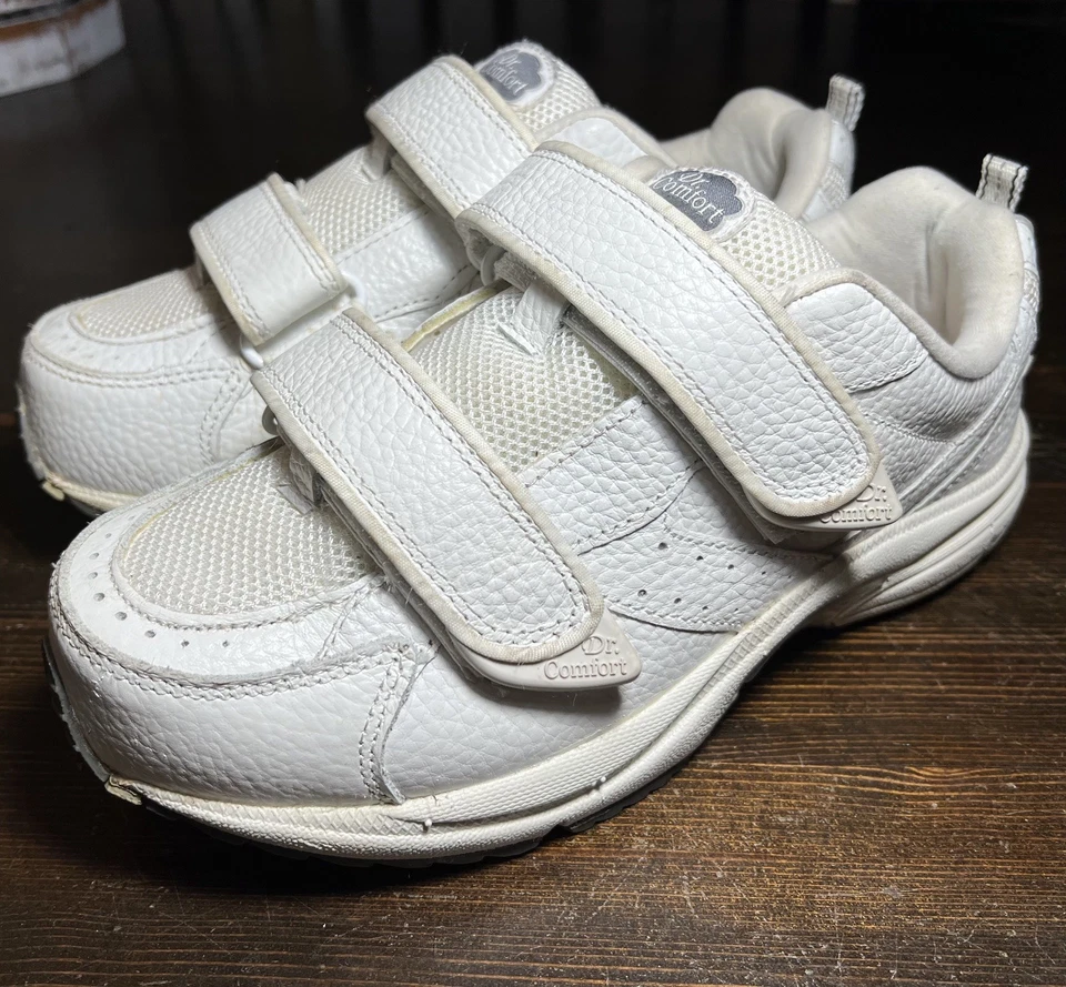 Dr. Zapatos terapéuticos para diabéticos Comfort Winner-X Depth de cuero blanco para hombre 8,5 W Foto 1 de 4