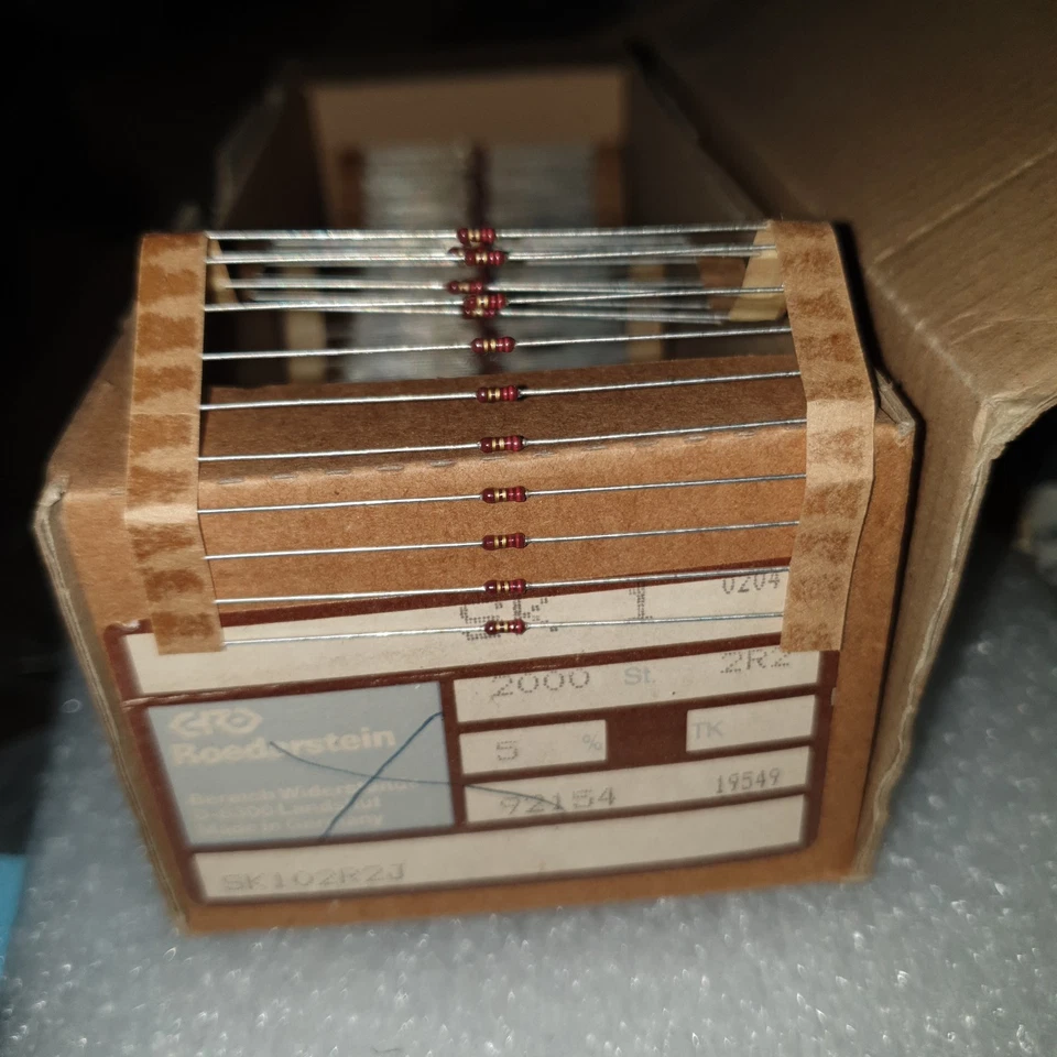 AMPLIFICADOR MARSHALL RESISTENCIA CARBONO ORIGINAL ROE SK1 2R2 0,25 W IGUAL CALIDAD PIHER! 50 un. Foto 1 de 1