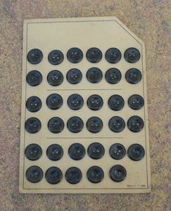 VINTAGE WW2 GERMAN BLACK BUTTONS SET of 35 pcs - Picture 1 of 8