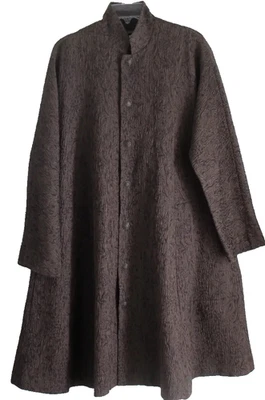 Chaqueta Eskandar Talla 1 Bronce Marrón Oliva Repujado Lana-Seda Persa Floral Línea A Foto 1 de 4