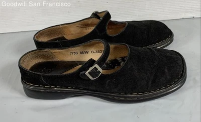Born B-3527 Black Suede Closed Toe Casual Mary Jane Womens Shoes Size 7M - Image 1 of 4