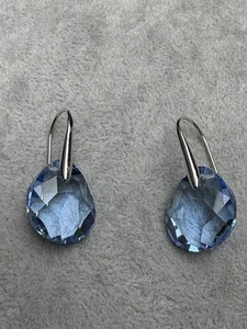 Swarovski Galet Blue Crystal Drop Earrings *Preloved* - Picture 1 of 10