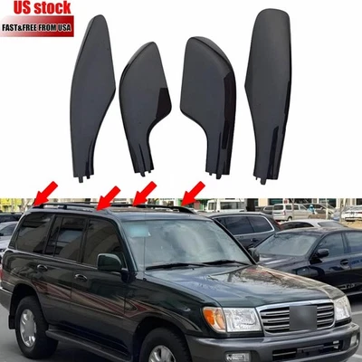 For Toyota for Land Cruiser LC/FJ100 1998-2007 Roof Rack Rail End Cover Cap 4pcs - Image 1 of 4