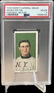 T206 Hooks Wiltse No Cap, PSA 4, VG-EX Sweet Caporal 350/25, NY Giants Portrait. - Picture 1 of 3