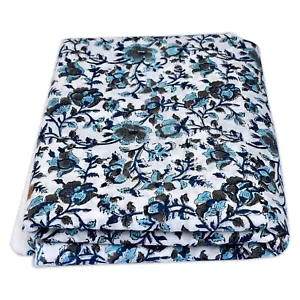 5 Yard Indian Block Print Handmade Cotton Indian Natural Craft Sewing Fabric. - Picture 1 of 5