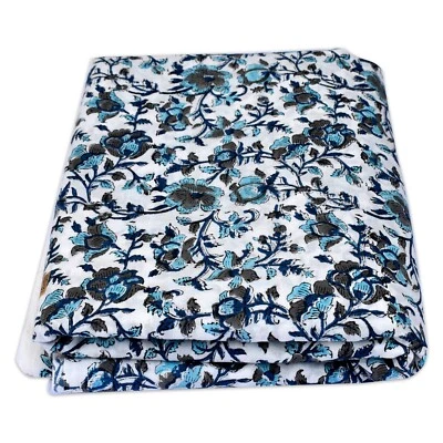 Indian Fabric Hand Block Printed 10Yard Cotton Running Craft Sewing Loose Ethnic - Image 1 of 4