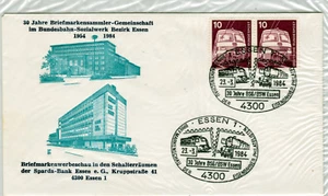 Eisenbahn Philatelisten,30 Jahre Gemeinschaft im Bundes-Sozialwerk 1954-1984 FDC - Bild 1 von 1